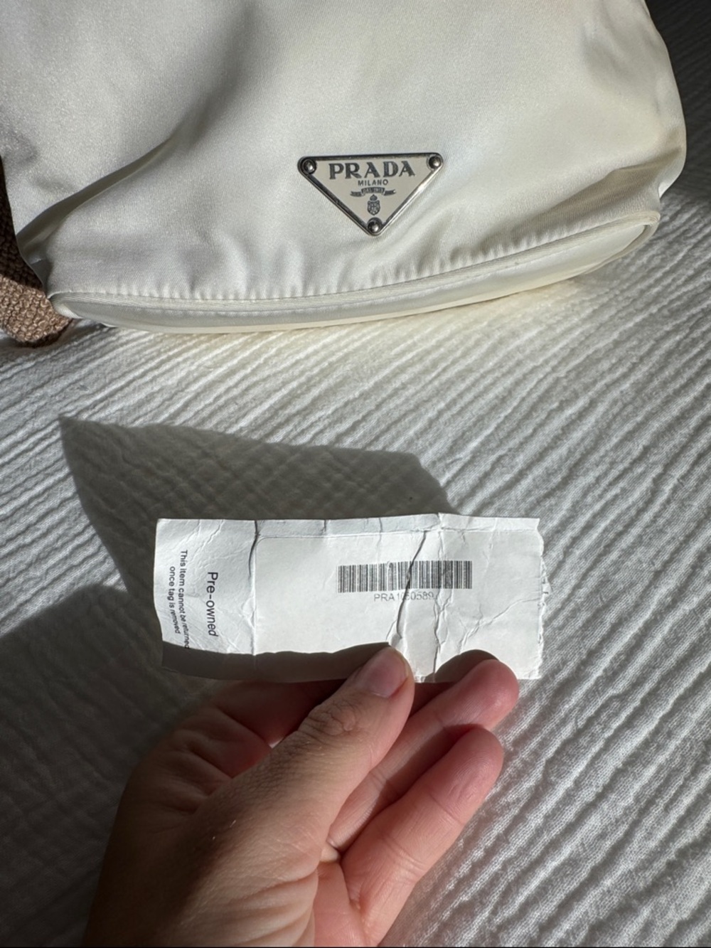 Prada Re-Edition White Nylon Mini Shoulder Bag Authenticated - Picture 12 of 15